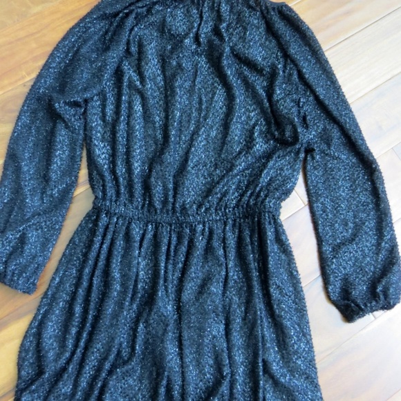 Michael Kors TEXTURED Drop Waist BLACK DRESS - Picture 6 of 8